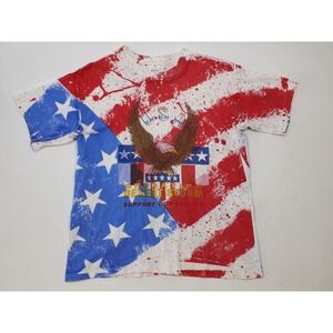 Vintage‎ Desert Storm T Shirt Mens L American Flag Support our Troops USA 1991